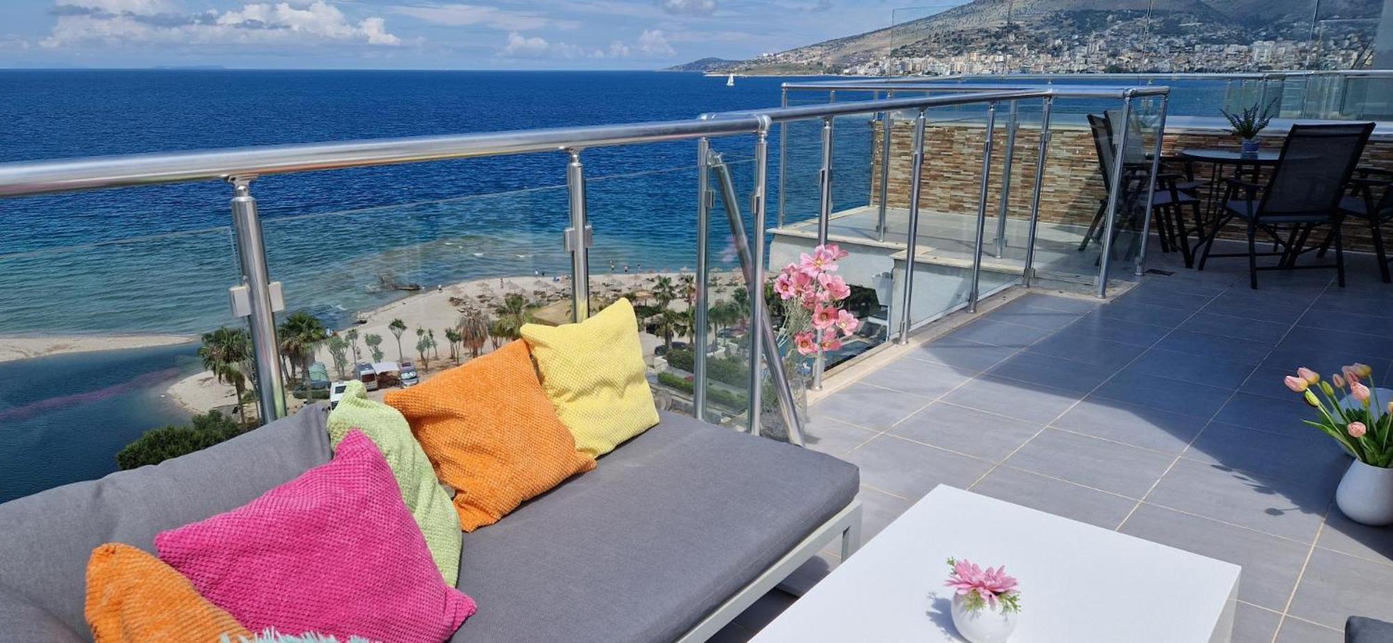 Ferienwohnung Sadet'S Penthouse Saranda Exterior foto